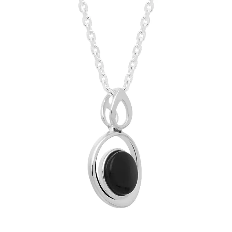 Sterling Silver Whitby Jet Oval Necklace sold by C.W. Sellors product image thumbnail 2