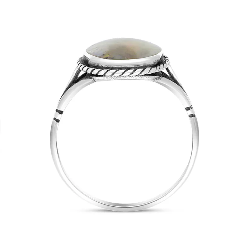 Sterling Silver Opal Rope Edge Ring sold by C.W. Sellors product image thumbnail 2