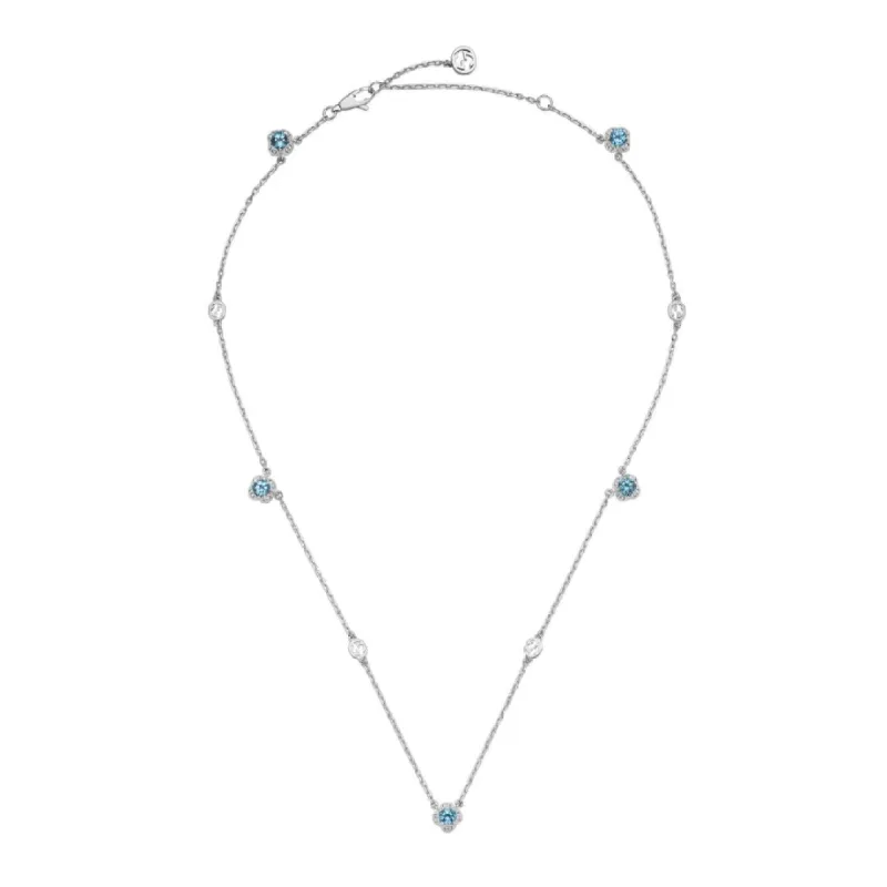 Gucci Interlocking 18ct White Gold Topaz Necklace D sold by C.W. Sellors