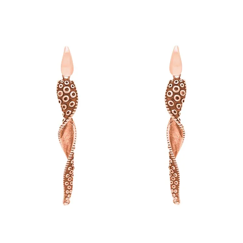 9ct Rose Gold Tentacle Twist Drop Earrings sold by C.W. Sellors