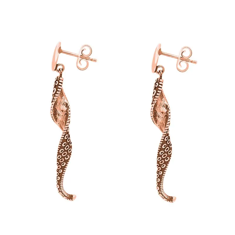 9ct Rose Gold Tentacle Twist Drop Earrings sold by C.W. Sellors product image thumbnail 2