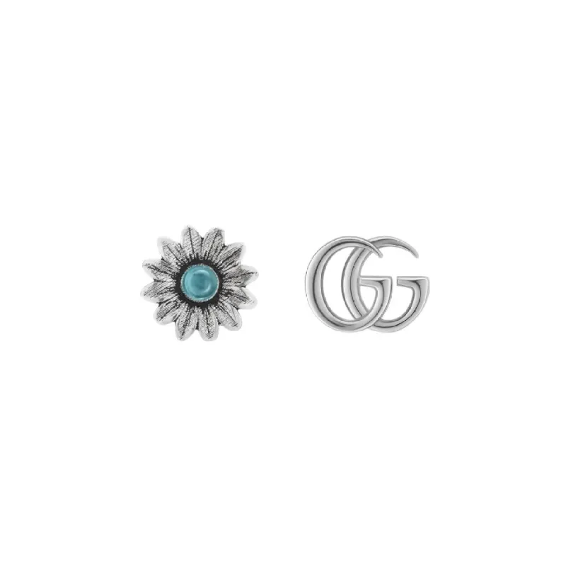 Gucci GG Marmont Sterling Silver Double G Flower Stud Earrings D sold by C.W. Sellors