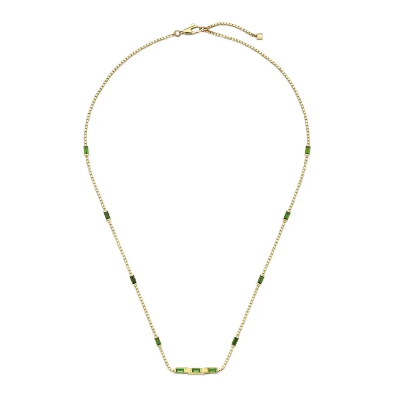 Gucci Link to Love 18ct Yellow Gold Tourmaline Baguette Necklace sold by C.W. Sellors