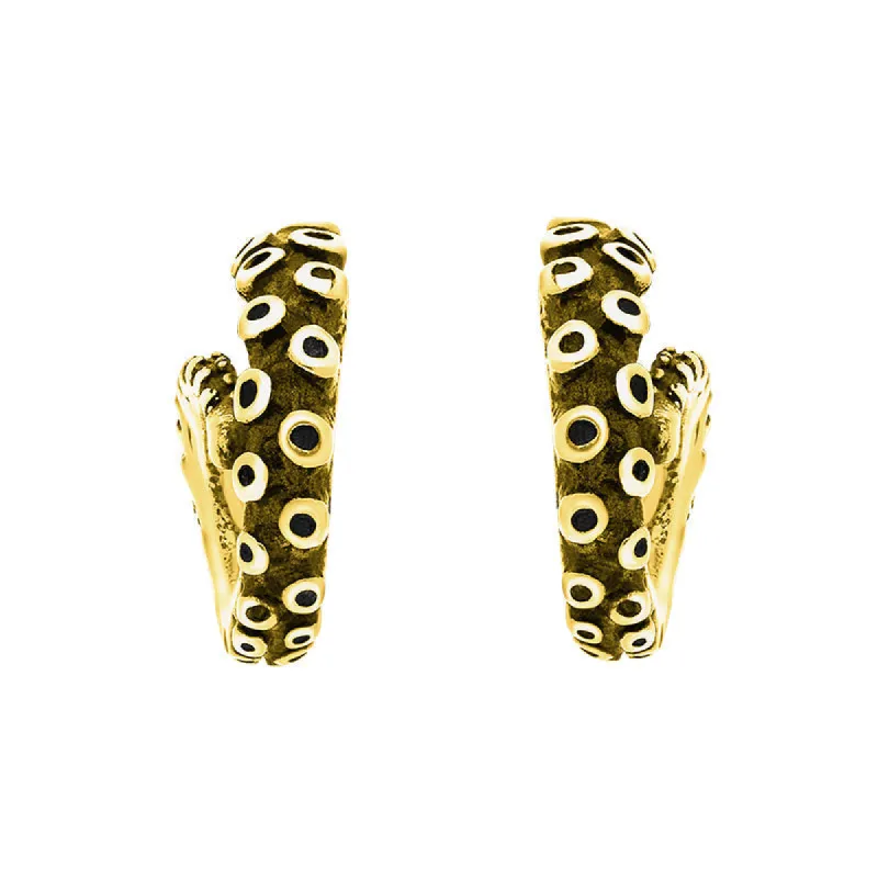 9ct Yellow Gold Tentacle Curl Stud Earrings sold by C.W. Sellors