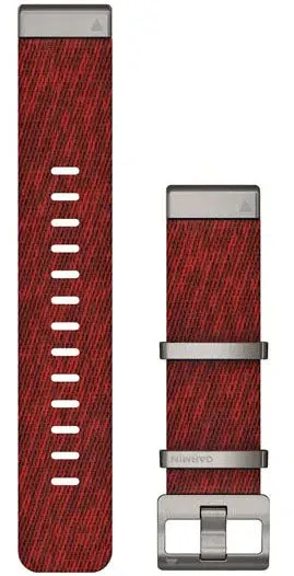 Garmin Strap QuickFit 22 Red Jacquard Weave sold by C.W. Sellors