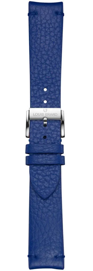 Louis Erard Strap Leather Blue Grained 20/18mm sold by C.W. Sellors