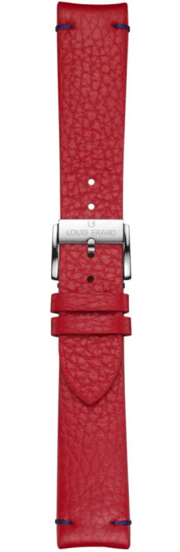 Louis Erard Strap Leather Red Grained 22/20mm sold by C.W. Sellors