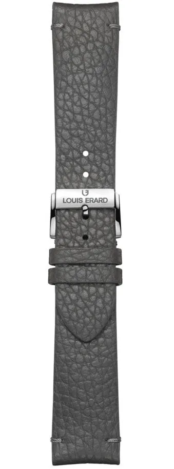 Louis Erard Strap Leather Grey Grained 22/20mm sold by C.W. Sellors
