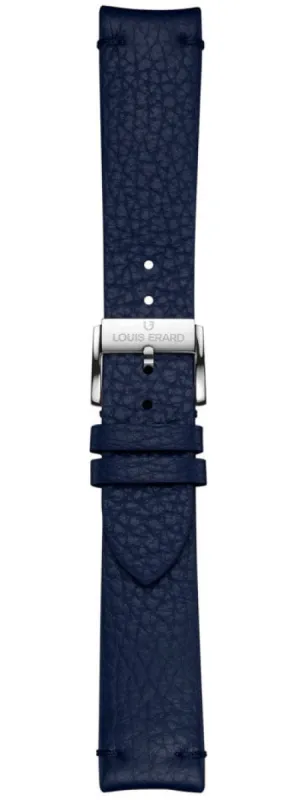 Louis Erard Strap Leather Dark Blue Grained XS 20/18mm sold by C.W. Sellors