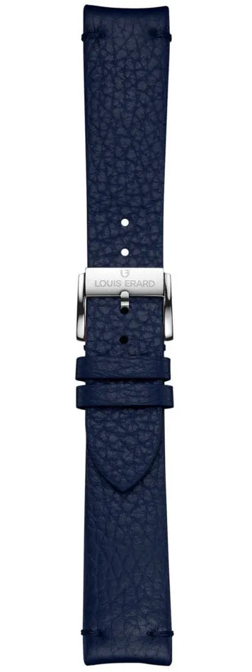 Louis Erard Strap Leather Dark Blue Grained XS 20/18mm sold by C.W. Sellors