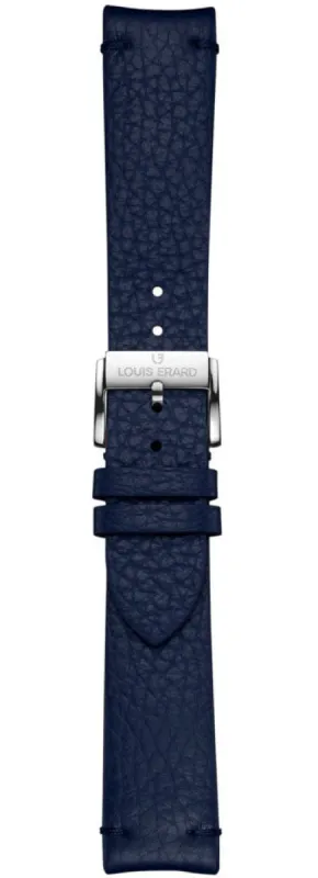 Louis Erard Strap Leather Dark Blue Grained 20/18mm sold by C.W. Sellors