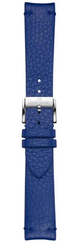 Louis Erard Strap Leather Blue Grained XS 20/18mm sold by C.W. Sellors