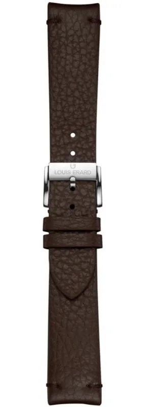 Louis Erard Strap Leather Dark Brown Grained 22/20mm sold by C.W. Sellors