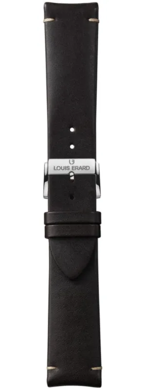 Louis Erard Strap Leather Dark Brown Baranil XS 20/18mm sold by C.W. Sellors