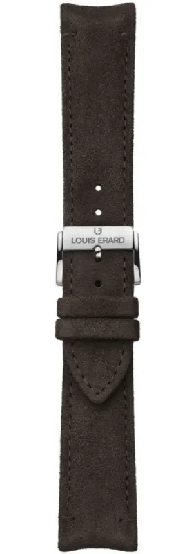 Louis Erard Strap Leather Coffee Brown Nubuck 22/20mm sold by C.W. Sellors