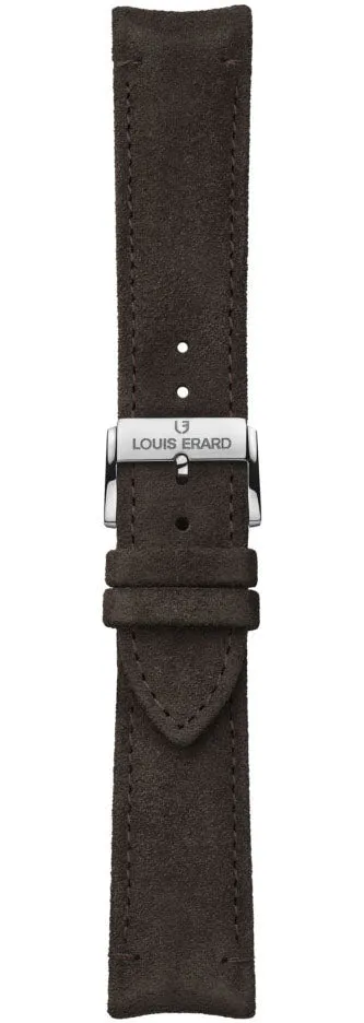 Louis Erard Strap Leather Coffee Brown Nubuck 22/20mm sold by C.W. Sellors