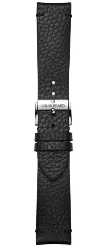 Louis Erard Strap Leather Black Grained 20/18mm sold by C.W. Sellors