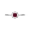 18ct White Gold 0.48ct Ruby Diamond Halo Ring sold by C.W. Sellors