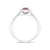 18ct White Gold 0.48ct Ruby Diamond Halo Ring sold by C.W. Sellors