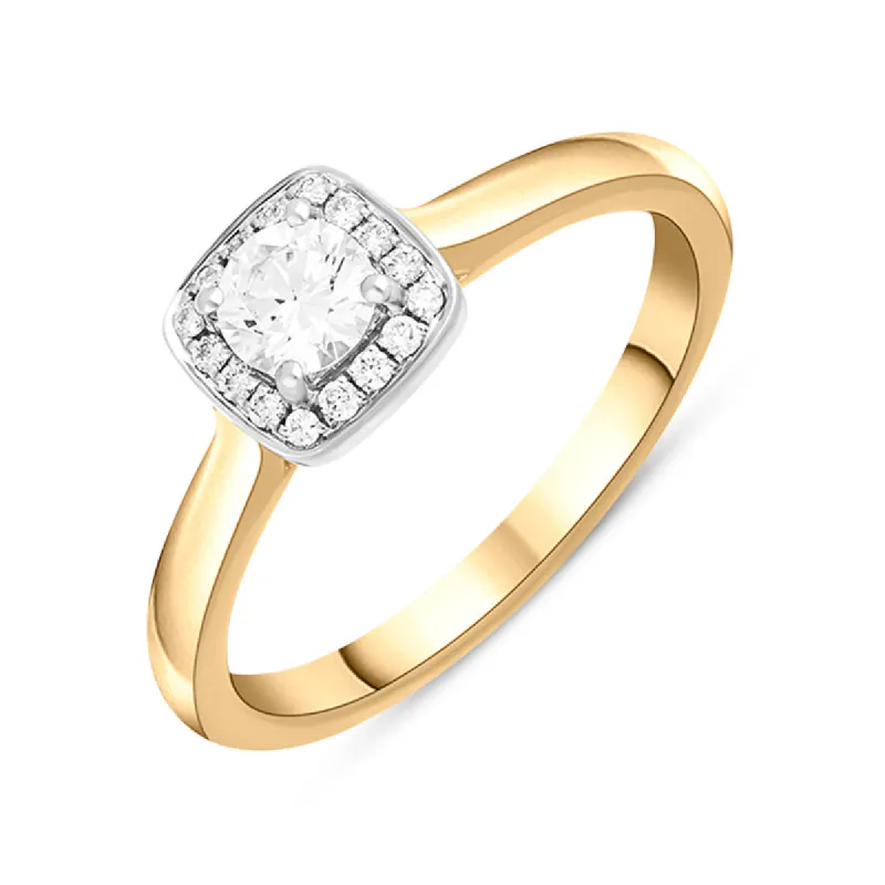 18ct Rose Gold 0.38ct Diamond Pave Cluster Ring sold by C.W. Sellors