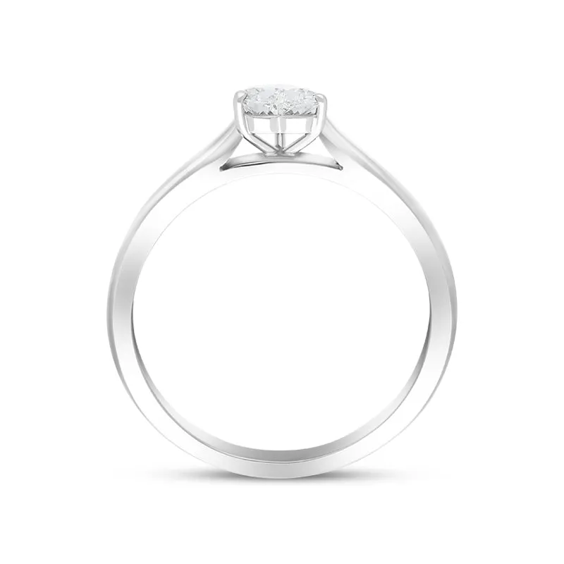Platinum 0.71ct Diamond Heart Cut Solitaire Ring sold by C.W. Sellors product image thumbnail 3