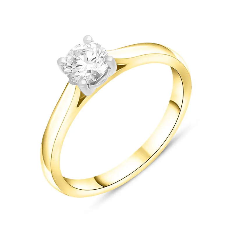 18ct Yellow Gold 0.40ct Diamond Round Brilliant Cut Solitaire Ring sold by C.W. Sellors