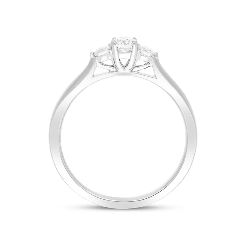 Platinum 0.35ct Diamond Three Stone Ring sold by C.W. Sellors product image thumbnail 2