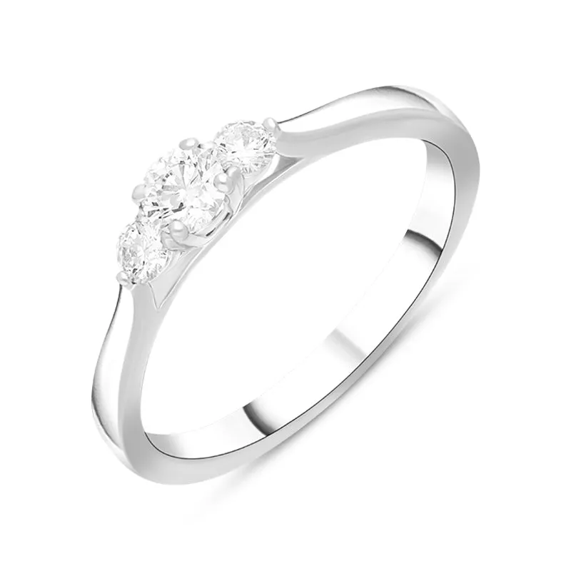 Platinum 0.35ct Diamond Three Stone Ring sold by C.W. Sellors