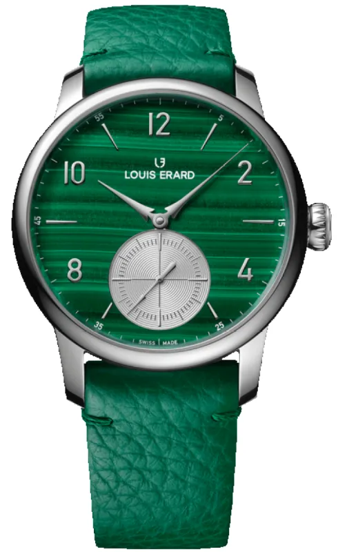 Louis Erard Excellence Petite Seconde Malachite Limited Edition Watch made by C.W. Sellors
