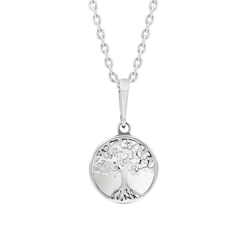 Sterling Silver Small Bauxite Round Tree of Life Necklace sold by C.W. Sellors