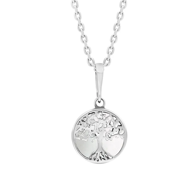 Sterling Silver Small Bauxite Round Tree of Life Necklace sold by C.W. Sellors