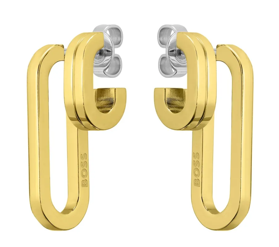 Boss Jewellery Gold Plated Stainless Steel Gold Earrings sold by C.W. Sellors