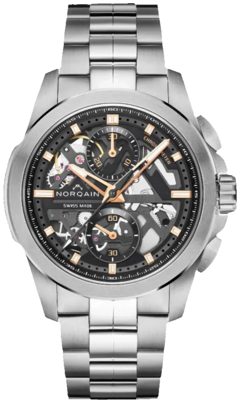 Norqain Independence Skeleton Chrono 42mm Bracelet Watch made by C.W. Sellors