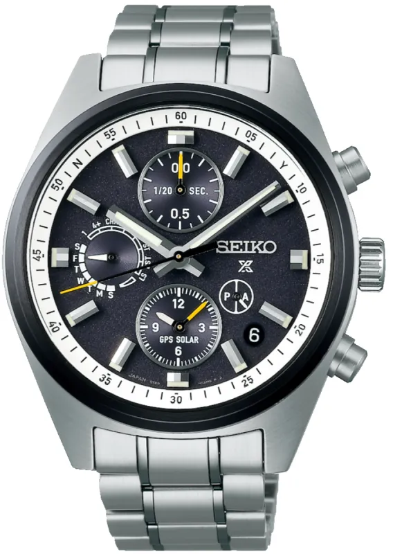 Seiko Prospex GPS Solar Chronograph Speedtimer in Black Watch made by C.W. Sellors