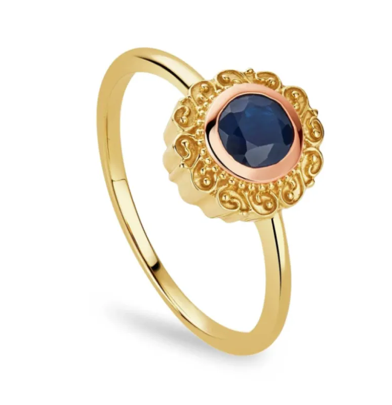 Clogau 9ct Yellow Gold Sapphire Ring sold by C.W. Sellors