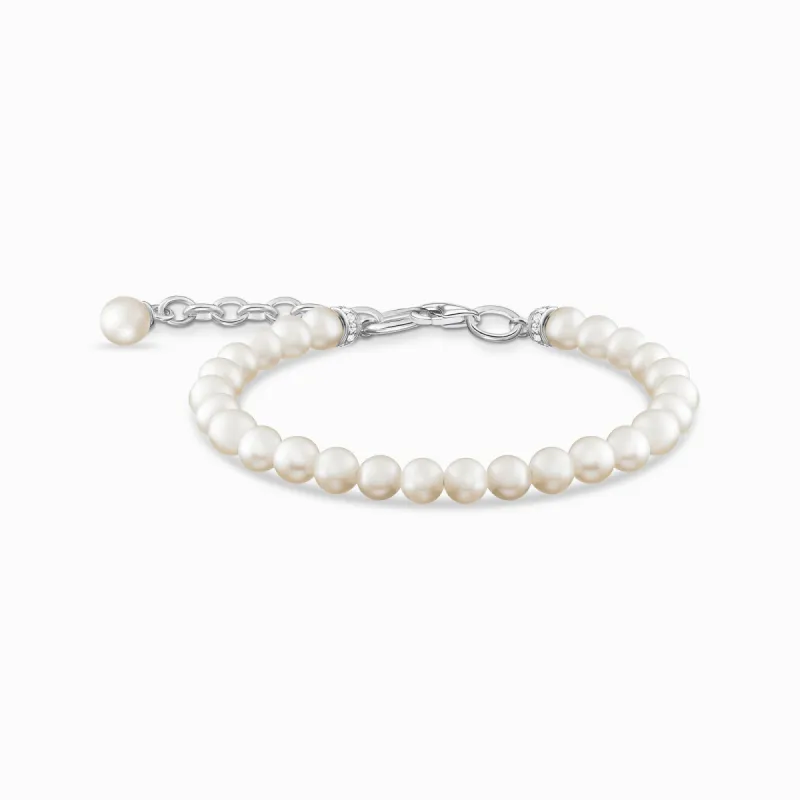 Thomas Sabo Sterling Silver Pearl Bracelet sold by C.W. Sellors