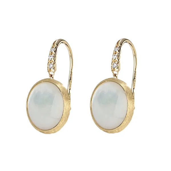 Marco Bicego Jaipur 18ct Yellow Gold Mother of Pearl Diamond Drop Earrings sold by C.W. Sellors product image thumbnail 2