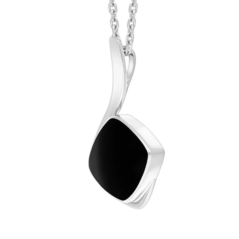 Sterling Silver Whitby Jet Cushion Curve Top Necklace sold by C.W. Sellors product image thumbnail 2
