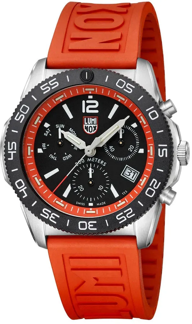 Luminox Pacific Diver Chronograph 44mm 3140 Series Black Orange Watch sold by C.W. Sellors product image thumbnail 3