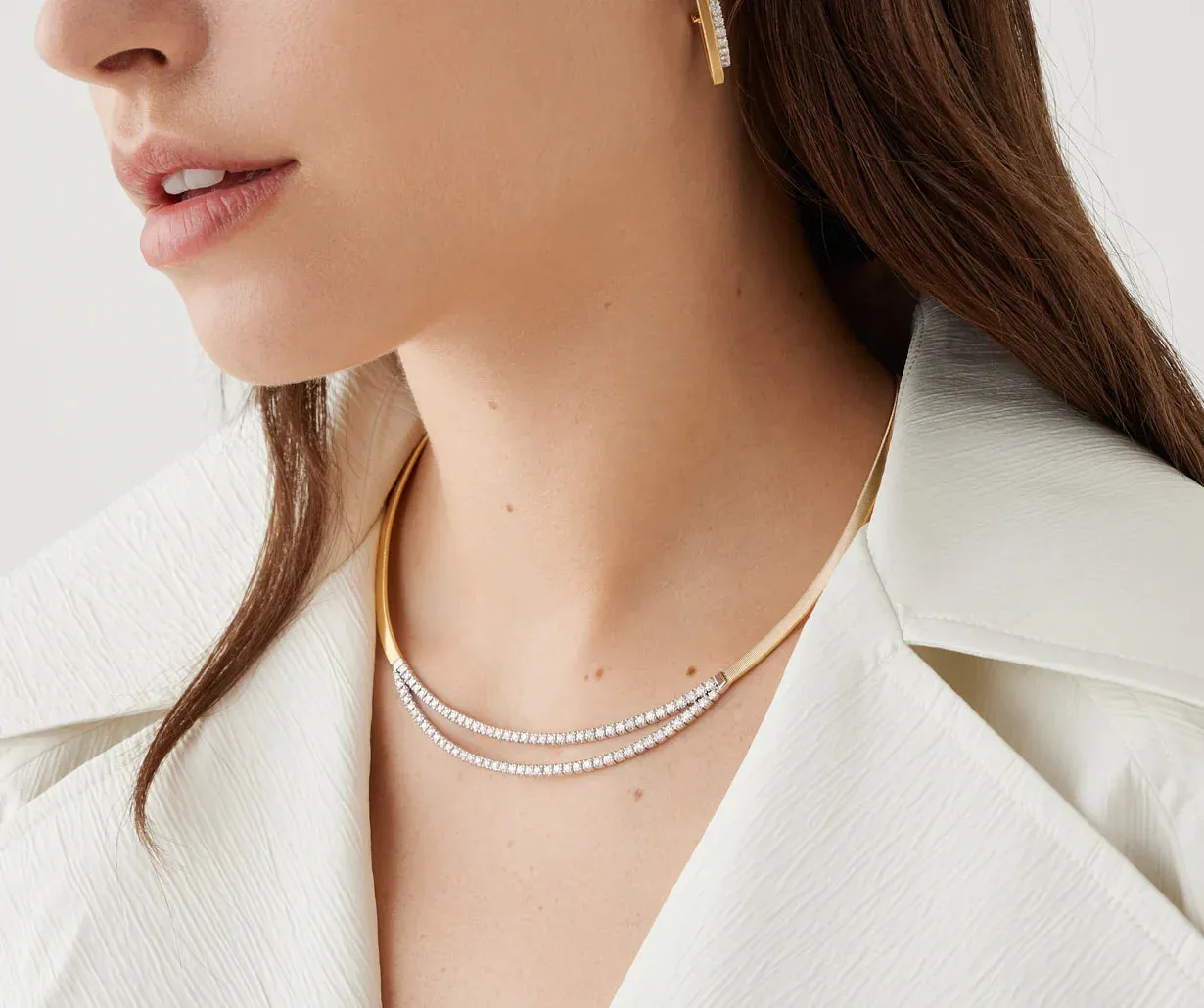 Marco Bicego Masai 18ct Yellow Gold Coil 1.95ct Diamond Necklace sold by C.W. Sellors product image thumbnail 3