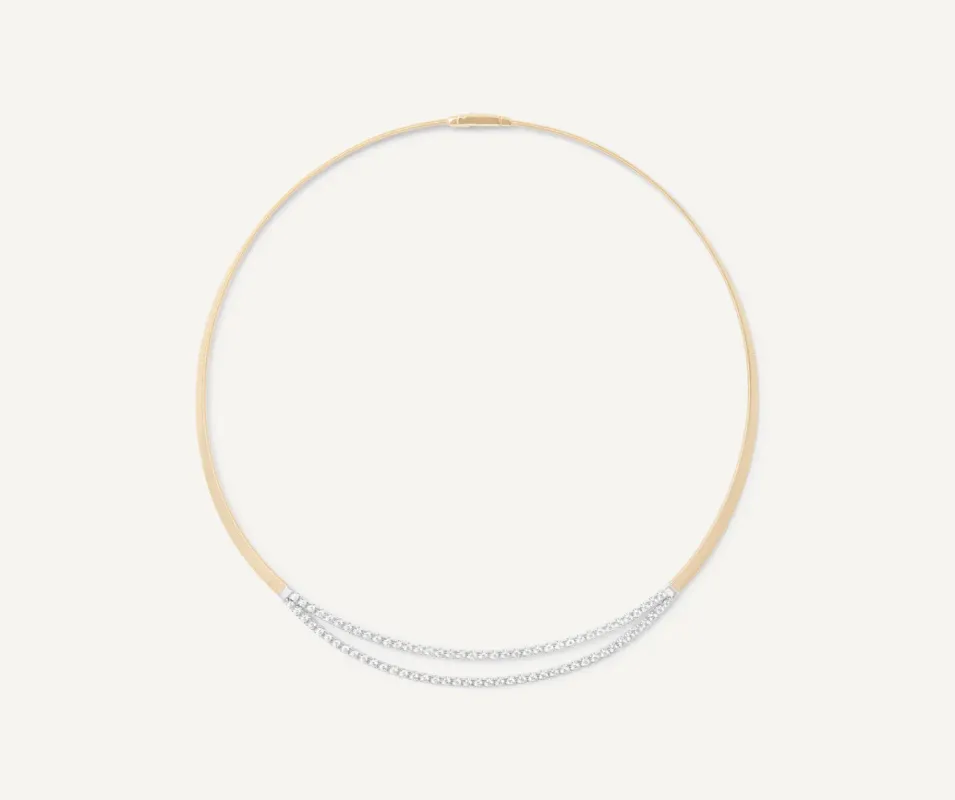 Marco Bicego Masai 18ct Yellow Gold Coil 1.95ct Diamond Necklace sold by C.W. Sellors