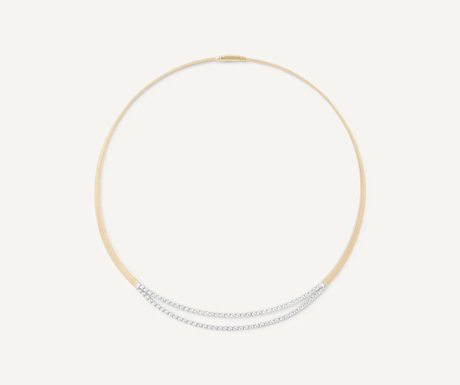 Marco Bicego Masai 18ct Yellow Gold Coil 1.95ct Diamond Necklace sold by C.W. Sellors