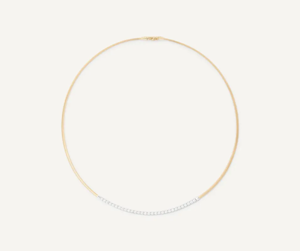 Marco Bicego Masai 18ct Yellow Gold Coil 0.75ct Diamond Necklace sold by C.W. Sellors