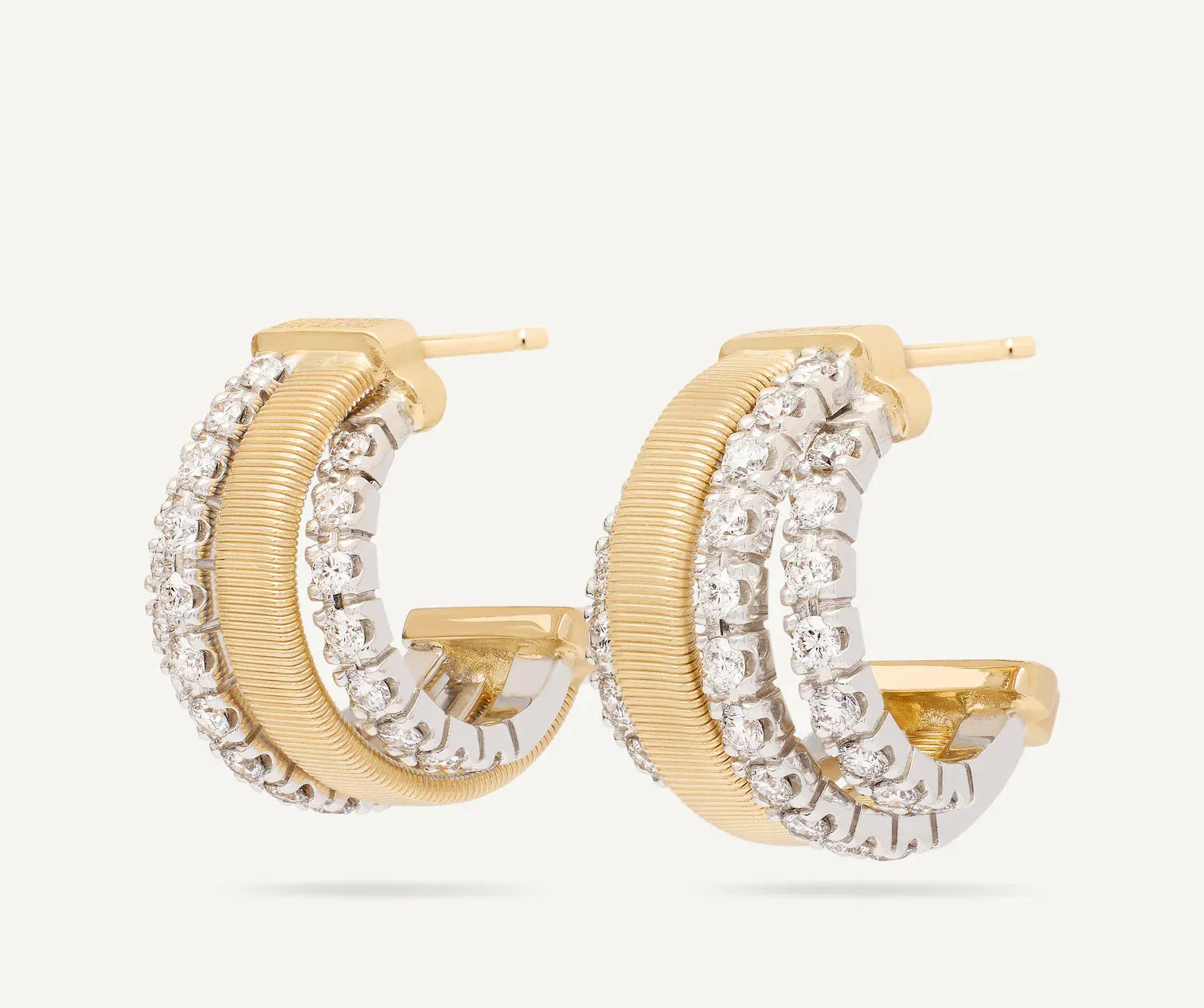 Marco Bicego Masai 18ct Yellow Gold Coil 1.08ct Diamond Earrings sold by C.W. Sellors product image thumbnail 2