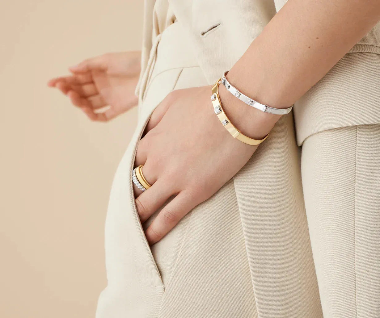 Marco Bicego Masai 18ct White Gold Coil 0.09ct Diamond Bangle sold by C.W. Sellors product image thumbnail 3