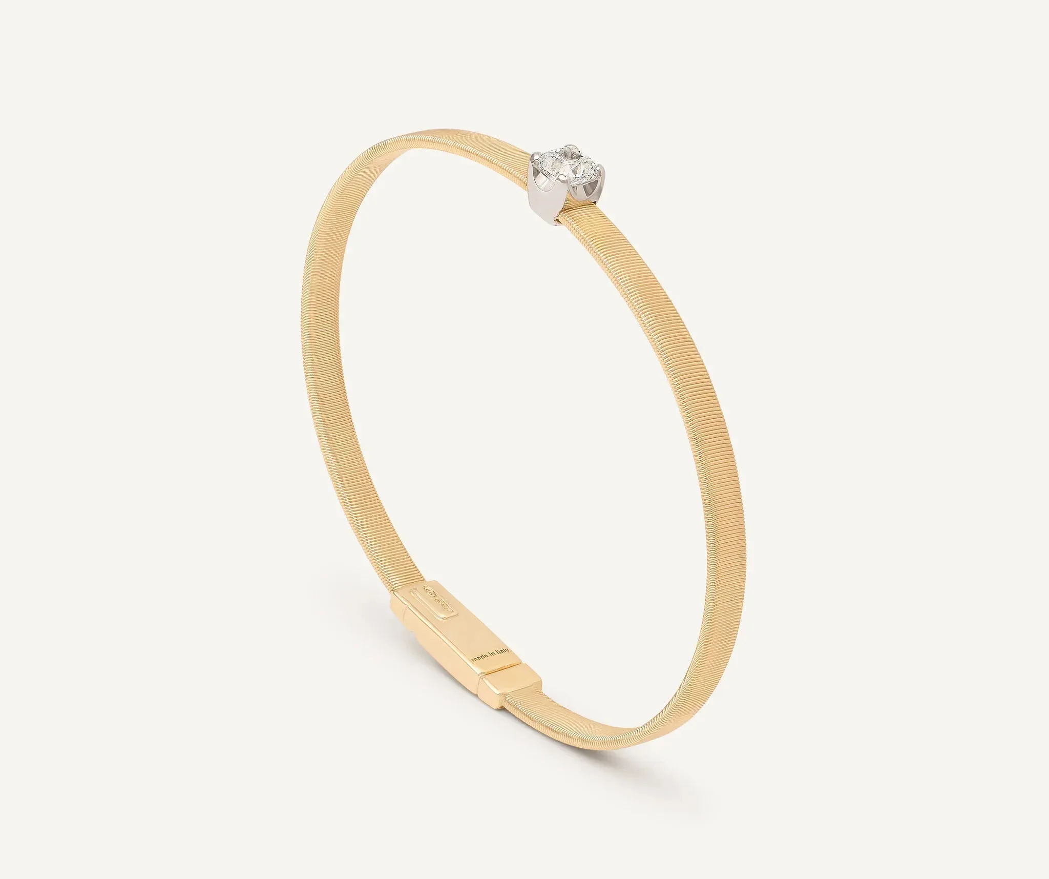 Marco Bicego Masai 18ct Yellow Gold Coil 0.52ct Diamond Bracelet sold by C.W. Sellors