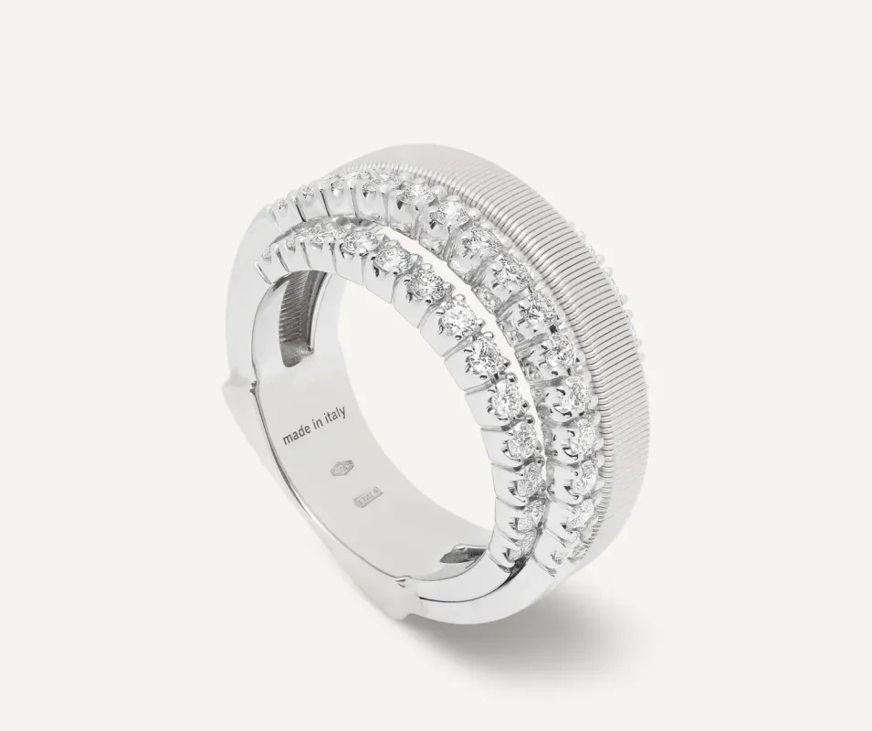 Marco Bicego Masai 18ct White Gold Coil  1.03ct Diamond Ring sold by C.W. Sellors