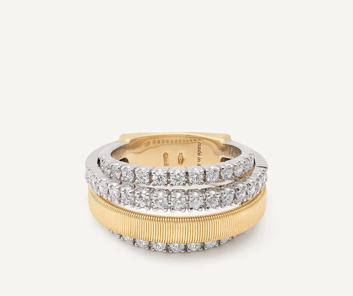 Marco Bicego Masai 18ct Yellow Gold 4-Strand Coil 1.03ct Diamond Ring sold by C.W. Sellors product image thumbnail 3