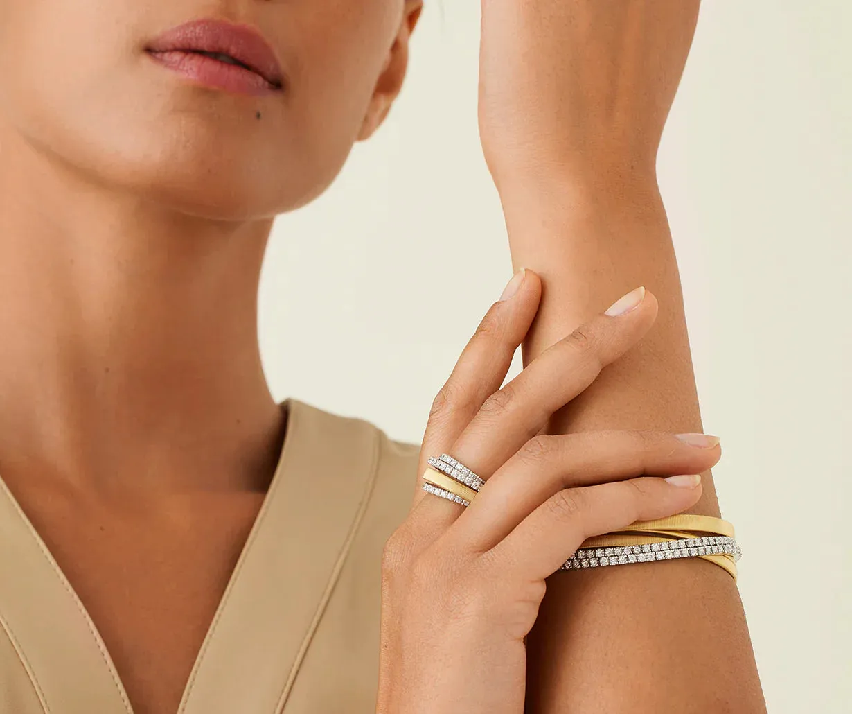 Marco Bicego Masai 18ct Yellow Gold 4-Strand Coil 1.03ct Diamond Ring sold by C.W. Sellors product image thumbnail 4