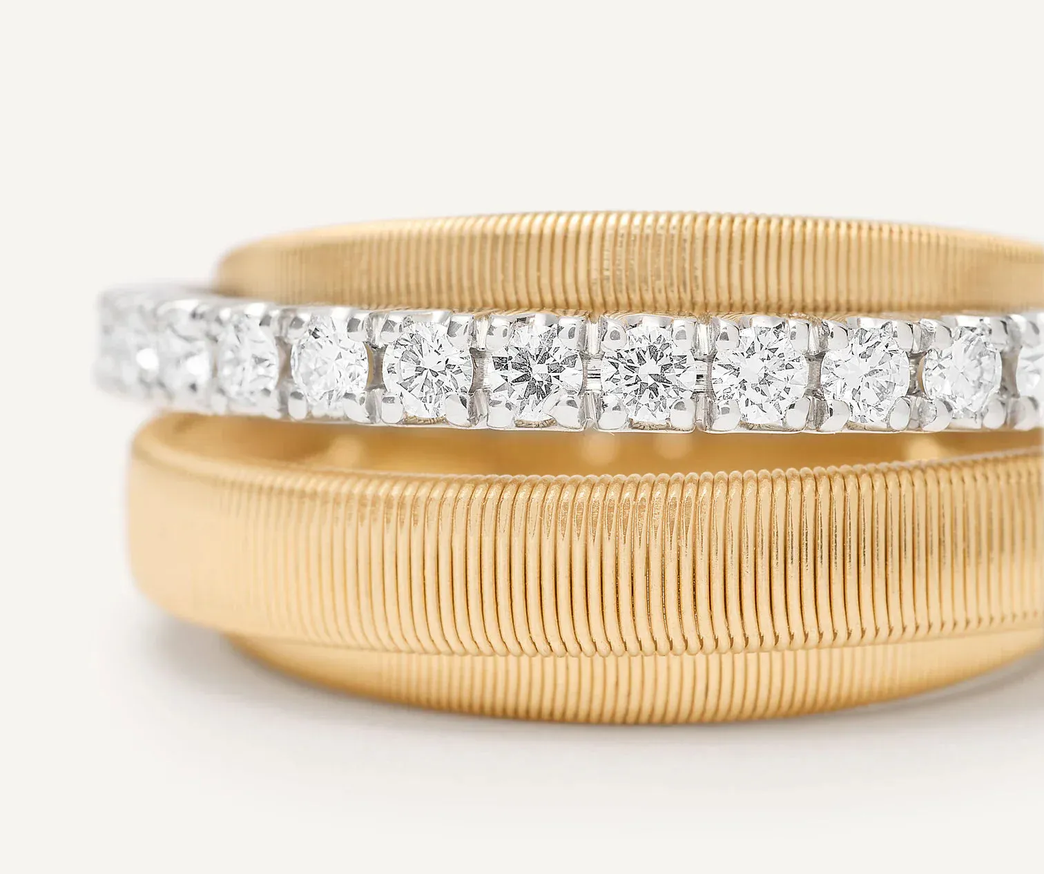 Marco Bicego Masai 18ct Yellow Gold 4-Strand Coil 0.38ct Diamond Ring sold by C.W. Sellors product image thumbnail 2